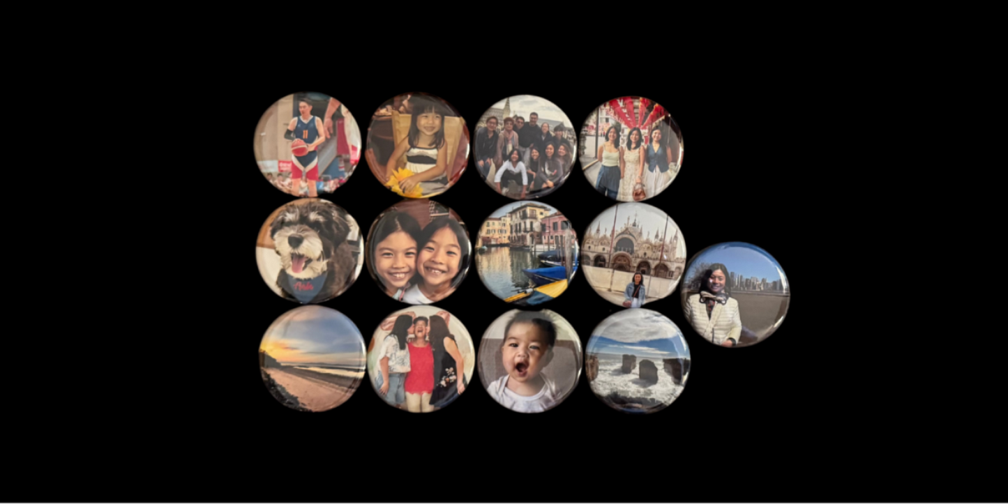 Handcrafted 2.25" Round Photo Magnets (13 magnets)